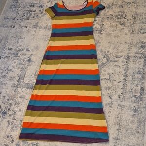 Colorful Striped Maxi Dress